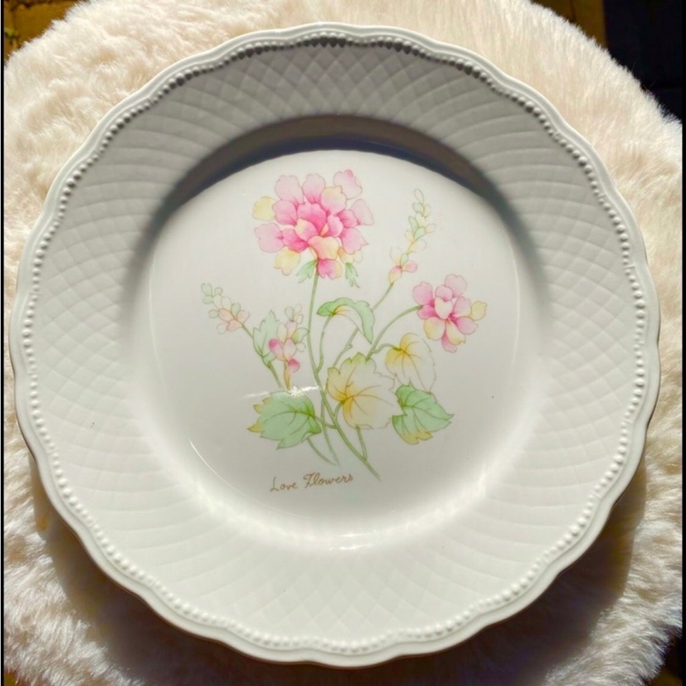 Set of 5 Vintage Floral please love flowersSet of five